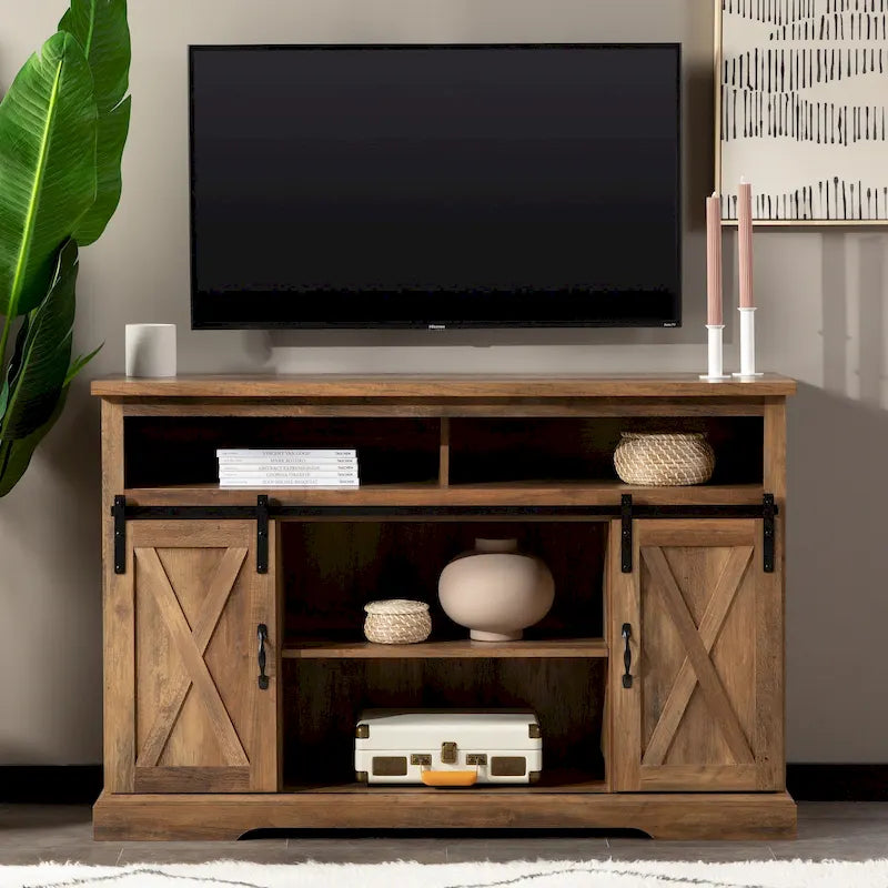Middlebrook 52-inch Highboy Sliding Barn Door TV Stand