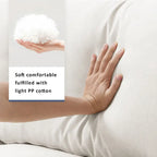 L-shaped Polyester Fabric Couch Set with 2 Free Pillows and Convertible Ottoman