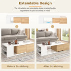 Multi-functional Hidden Storage Coffee Table with 2 Drawers