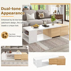Multi-functional Hidden Storage Coffee Table with 2 Drawers