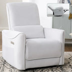 Leatheraire Swivel and Rocker Power Recliner Chair, Heavy Duty Motion Mechanism with USB and Type-C Ports