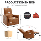 Leatheraire Swivel and Rocker Power Recliner Chair, Heavy Duty Motion Mechanism with USB and Type-C Ports