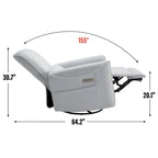 Leatheraire Swivel and Rocker Power Recliner Chair, Heavy Duty Motion Mechanism with USB and Type-C Ports