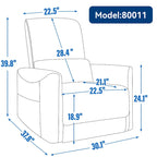 Leatheraire Swivel and Rocker Power Recliner Chair, Heavy Duty Motion Mechanism with USB and Type-C Ports