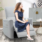 Leatheraire Swivel and Rocker Power Recliner Chair, Heavy Duty Motion Mechanism with USB and Type-C Ports