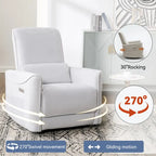 Leatheraire Swivel and Rocker Power Recliner Chair, Heavy Duty Motion Mechanism with USB and Type-C Ports