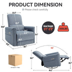 Leatheraire Swivel and Rocker Power Recliner Chair, Heavy Duty Motion Mechanism with USB and Type-C Ports