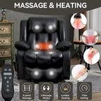 Dual Motor Infinite Position Up to 350 LBS Electric Medium size Genuine Leather Brown Power Lift Recliner Chair