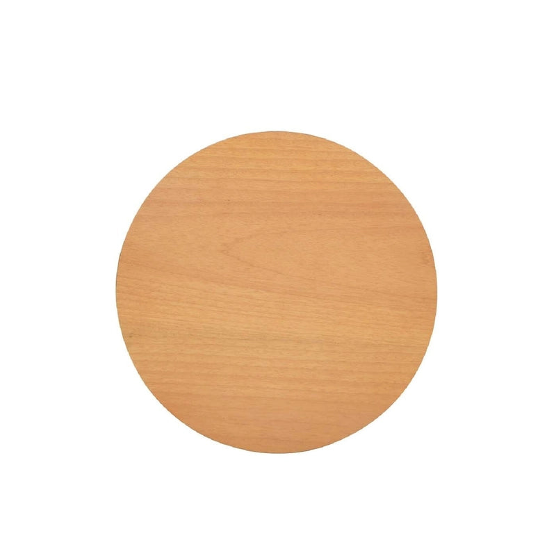 Cabana 18 Round Cane Rattan Storage Side Table, Natural Brown Oak Wood