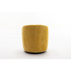 Yellow Chenille Modern 25.6 Swivel Barrel Chair with Metal Ring