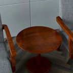 Grey 18.7 Arm Chairs with Round Table (Set of 2)