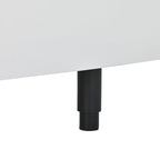 White Modern Extendable TV Stand with 3 Drawers and Shelf for TVs Up to 80