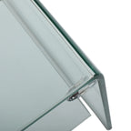 Clear 39.37 TV Stand with Open Back Design and Glass Shelf for TVs Up to 39