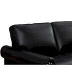 Classic 83 PU Leather Upholstered 3-Seater Sofa with Bottom Storage Box and Nailhead Decoration