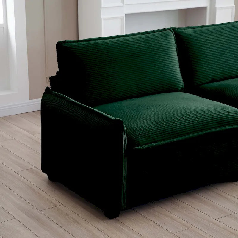 DIY Customization Corduroy Upholstered Armless Modular Sectional Sofa
