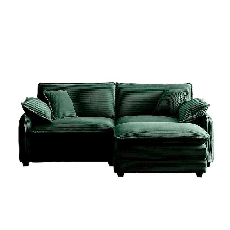DIY Customization Corduroy Upholstered Armless Modular Sectional Sofa
