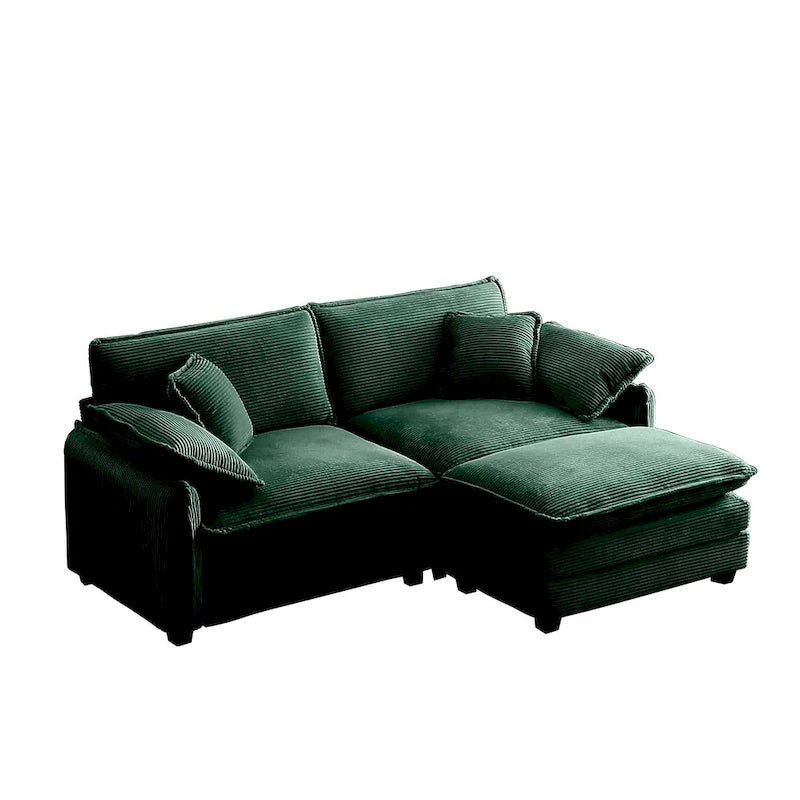 DIY Customization Corduroy Upholstered Armless Modular Sectional Sofa