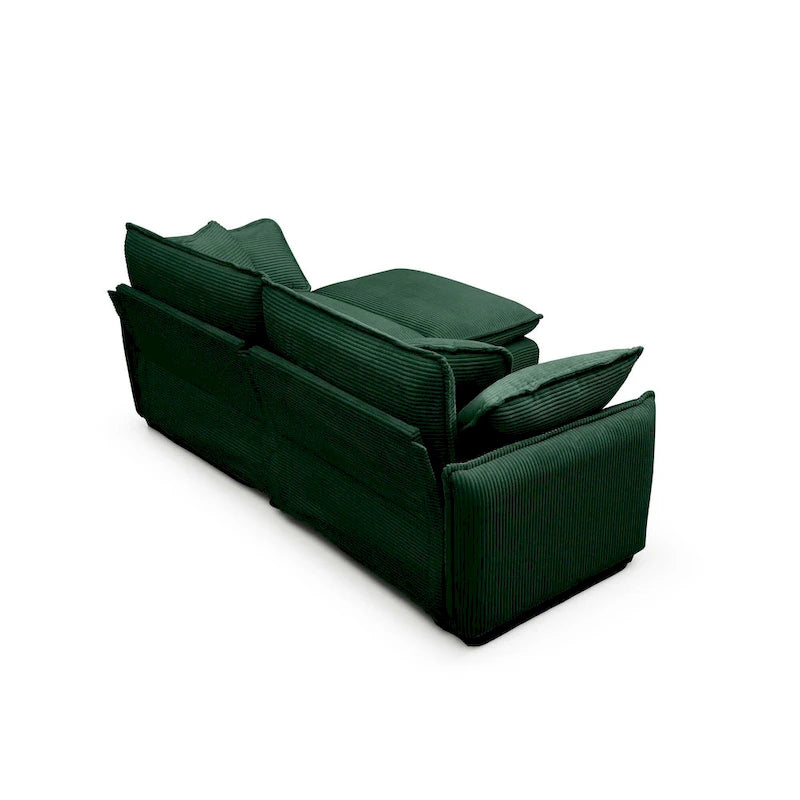DIY Customization Corduroy Upholstered Armless Modular Sectional Sofa