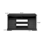 58.03 Fireplace TV Stand with Electric Fireplace and Sliding Barn Doors for TVs Up to 65