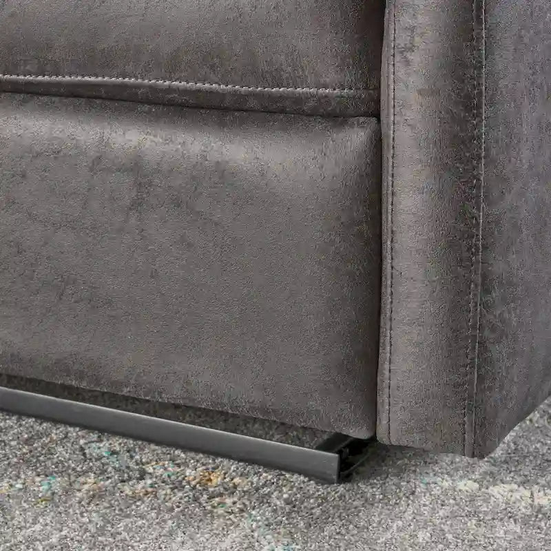Modern Contemporary Recliner Chair (Double Seat), Fabric Loveseat with Plush Cushions
