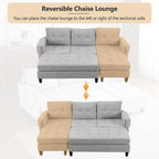 83.4inch L-shaped Sofa Sectional Couch Sofa Bed