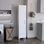 70 Tall Storage Cabinet Broom Closet with Broom Hangers,and Four Shelves