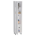 70 Tall Storage Cabinet Broom Closet with Broom Hangers,and Four Shelves