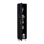70 Tall Storage Cabinet Broom Closet with Broom Hangers,and Four Shelves