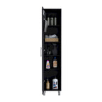 70 Tall Storage Cabinet Broom Closet with Broom Hangers,and Four Shelves