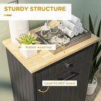 Industrial Side Table with 2 Drawers, Small End Table with Storage Shelf, Accent Sofa Table with Groove Handle and Metal Frame
