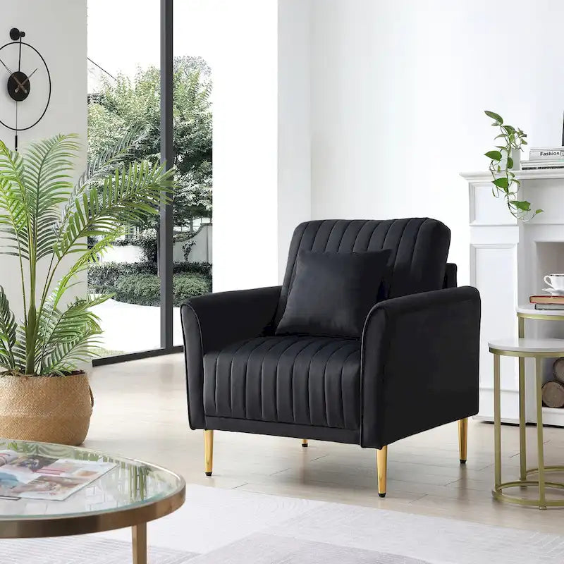 Velvet Accent Chair Living Room Chair Set of 2