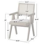 Lifestorey Baywood 5-Piece Solid Wood Armchair Dining Set