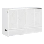 Queen Size Murphy Bed with Large Drawer,USB Ports and Outlets