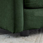 5-Piece Modular Chenille Upholstered L-Shaped Sectional Sofa with Ottoman
