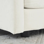 5-Piece Modular Chenille Upholstered L-Shaped Sectional Sofa with Ottoman