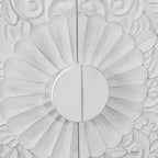 Lily Carved Flower Door Large Storage Sideboard Cabinet with Shelves by GDFStudio