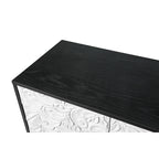 Lily Carved Flower Door Large Storage Sideboard Cabinet with Shelves by GDFStudio