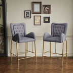 Christopher Knight Home - Jasars Modern Upholstered Velvet Counter Stool with Metal Frame