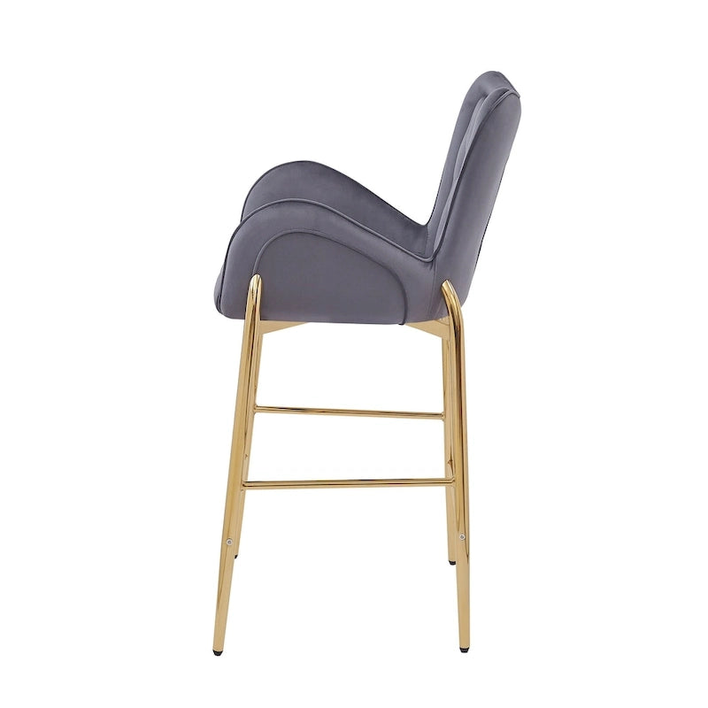Christopher Knight Home - Jasars Modern Upholstered Velvet Counter Stool with Metal Frame