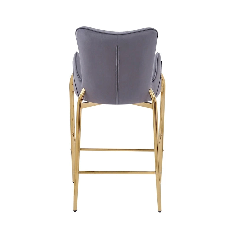 Christopher Knight Home - Jasars Modern Upholstered Velvet Counter Stool with Metal Frame