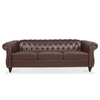 Naro Mid-Century 84 Modern 3 Seater Chesterfield Sofa Couches by Christopher Knight Home