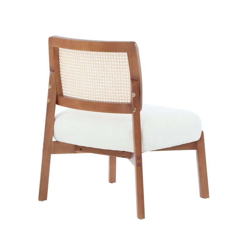 Christopher Knight Home -Alma (Set of 2) Modern Beige Lounge Chair with Woven Backrest, Sturdy Wooden Frame
