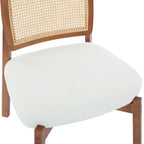 Christopher Knight Home -Alma (Set of 2) Modern Beige Lounge Chair with Woven Backrest, Sturdy Wooden Frame