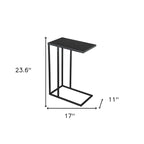 HomeRoots 24 Black Iron Abstract End Table - 17' X '23.6' X '11