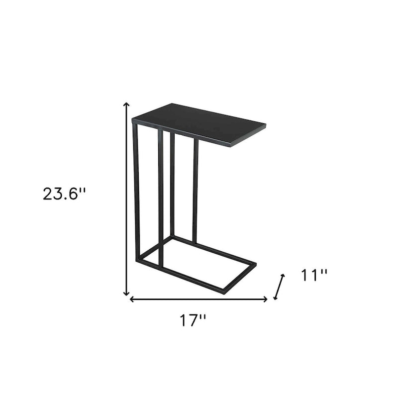 HomeRoots 24 Black Iron Abstract End Table - 17' X '23.6' X '11
