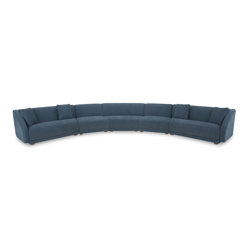 NADAAL STUDIOS Solace, 5-Piece Modular Sectional, Angled Sides - 224W x34.29D x31.5H