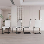 High Back Upholstered Side Chair with C-shaped Tube