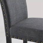 Home Dining Table and Chairs Set Vintage Dining Table and Chairs Set with Brass Nailhead Trim Chairs for Kitchen Dining Room