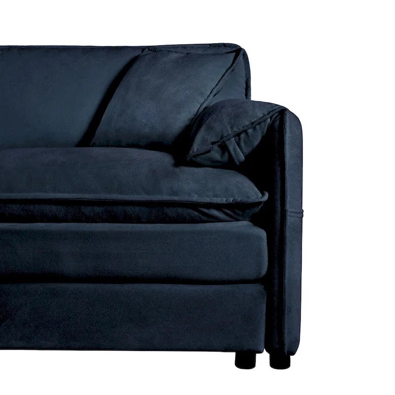 2-Piece 75.59 Chenille Cloud Loveseat Sofa Set with Deep Seat and 4 Pillows