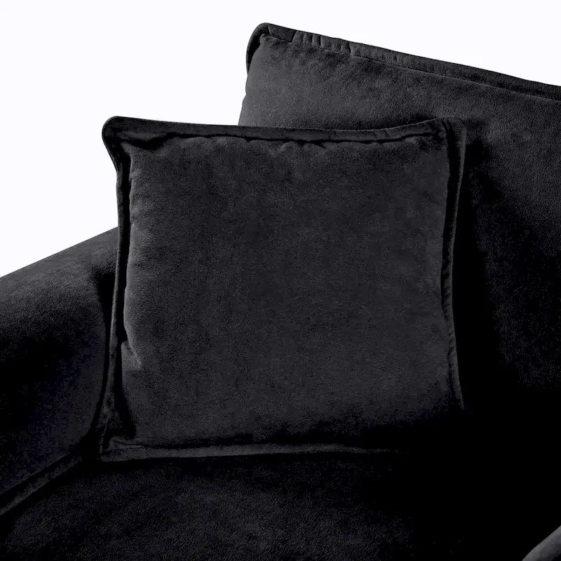 2-Piece 75.59 Chenille Cloud Loveseat Sofa Set with Deep Seat and 4 Pillows